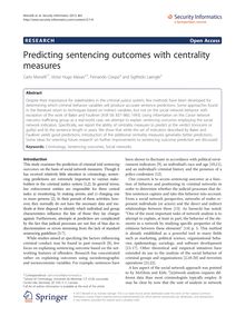 Predicting sentencing outcomes with centrality measures