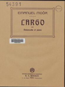 Partition complète et , partie, Largo pour violoncelle et orchestre