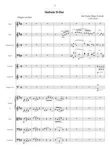 Partition complète, Symphony en D Major, Op.24, Sinfonia Re Maggiore