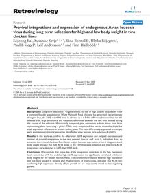 Proviral integrations and expression of endogenous Avian leucosis virus during long term selection for high and low body weight in two chicken lines