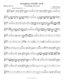 Partition cor 1, Symphony No.31, D major, Rondeau, Michel