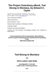 Ted Strong in Montana - With Lariat and Spur
