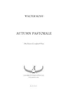 Partition complète et parties, Autumn Pastorale, Ross, Walter