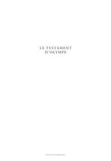 LE TESTAMENT D’OLYMPE