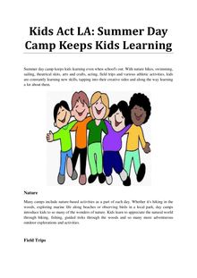 Kids Act LA: Summer Day Camp Keeps Kids Learning