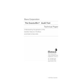 Exacta-Mix Audit Trail Technical Paper