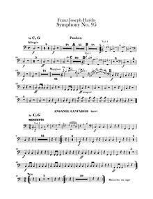 Partition timbales (C, G), Symphony No.95 en C minor, Sinfonia No.95