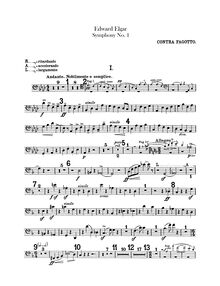 Partition contrebasson, Symphony No.1, Op.55, A♭, Elgar, Edward