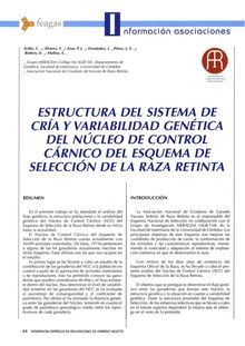 Estructura del sistema de cría y variabilidad genética del núcleo de control cárnico del esquema de selección de la raza retinta