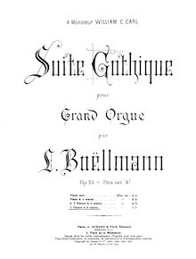 Partition Piano 1,  Gothique, Op.25, Boëllmann, Léon
