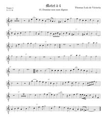 Partition ténor viole de gambe 1, octave aigu clef, Domine, non sum dignus