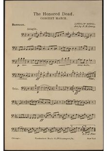 Partition basson, pour Hounred Dead, Sousa, John Philip