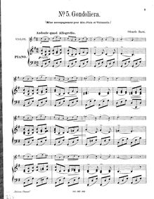 Partition No.5: Gondoliera - partition de piano, 6 Morceaux de Salon