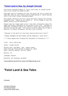  Twixt Land and Sea