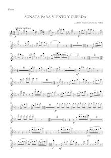 Partition flûte, Sonata para viento, cuerda y arpa, Sonata for Winds, Strings and Harp