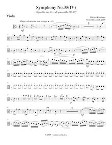 Partition altos, Symphony No.35, F major, Rondeau, Michel