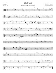 Partition ténor viole de gambe 1, alto clef, Madrigali a 5 Voci, Libro 2 par Mogens Pedersøn