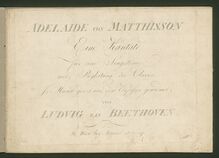Partition complète, Adelaide, B♭ major, Beethoven, Ludwig van par Ludwig van Beethoven