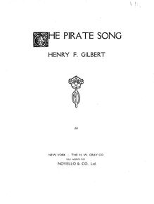 Partition complète, Pirate Song, Gilbert, Henry Franklin Belknap