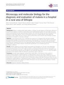 Microscopy and molecular biology for the diagnosis and evaluation of malaria in a hospital in a rural area of Ethiopia
