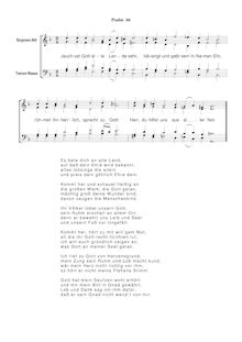 Partition Ps.66: Jauchzet Gott, alle Lande sehr, SWV 163, Becker Psalter, Op.5