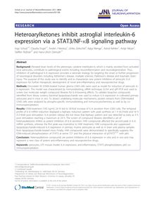 Heteroarylketones inhibit astroglial interleukin-6 expression via a STAT3/NF-κB signaling pathway