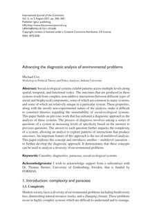 Advancing the diagnostic analysis of environmental problems