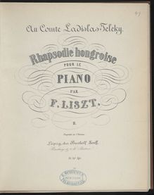 Partition Hungarian Rhapsody No.2 (S.244/2), Collection of Liszt editions, Volume 6