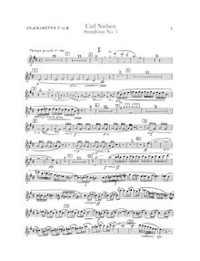 Partition clarinette 1, 2 (en B♭), Symphony No. 5, Op. 50, Nielsen, Carl