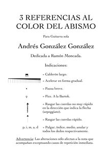 Partition compléte of all 3 mouvements, 3 Referencias al Color del Abismo