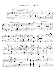Partition complète, Valse Caprice No.2 en D-flat, Op.38, Fauré, Gabriel
