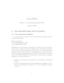 Principes, langages et formalismes du temps réel 2007 Génie Informatique Université de Technologie de Belfort Montbéliard