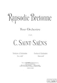 Partition compléte, Three Rapsodies Op.7, Saint-Saëns, Camille