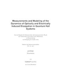 Measurements and modeling of the dynamics of optically and electrically induced dissipation in quantum Hall systems [Elektronische Ressource] / von Gabriel Vasile