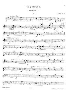 Partition violon 2, corde quatuor No.3, Troisième quatour, E♭ major