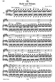 Partition complète (filter), Nacht und Träume, D.827 (Op.43 No.2)