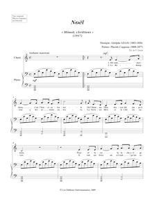 Partition complète, Original key (medium voix, C major), Cantique de Noël