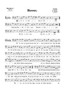 Partition Bassus (monochrome), Missa Jäger, Missa Venatorum, Missa octavi toni