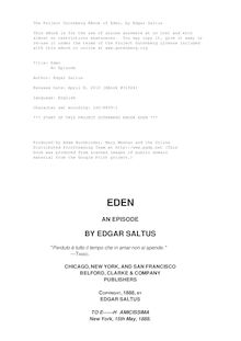 Eden - An Episode