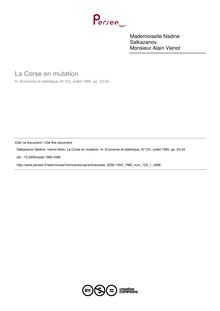 La Corse en mutation - article ; n°1 ; vol.123, pg 23-34