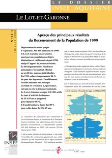 Le Lot-et-Garonne : aperçu des principaux résultats du Recensement de la population 1999
