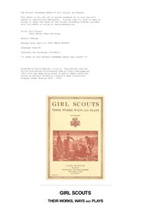 Girl Scouts - Their Works, Ways and Plays
