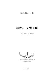 Partition de piano et hautbois d amore , partie, Summer Music
