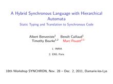 A Hybrid Synchronous Language with Hierarchical Automata