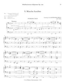 Partition , Marche funèbre, Meditaciones religiosas, Op.122, Lefébure-Wély, Louis James Alfred