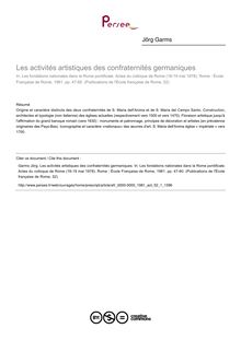 Les activités artistiques des confraternités germaniques - article ; n°1 ; vol.52, pg 47-60