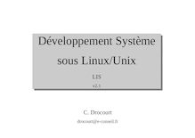 Développement Système sous Linux/Unix