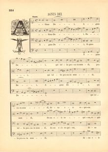 Partition Agnus Dei, Communio, Libera: Libera et Tremens (color scan), Missa pro Defunctis