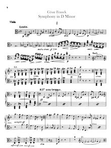 Partition viole de gambe, Symphony en D Minor, Franck, César