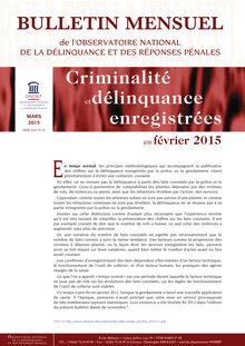 Baromètre mensuel de la délinquance (février 2015)